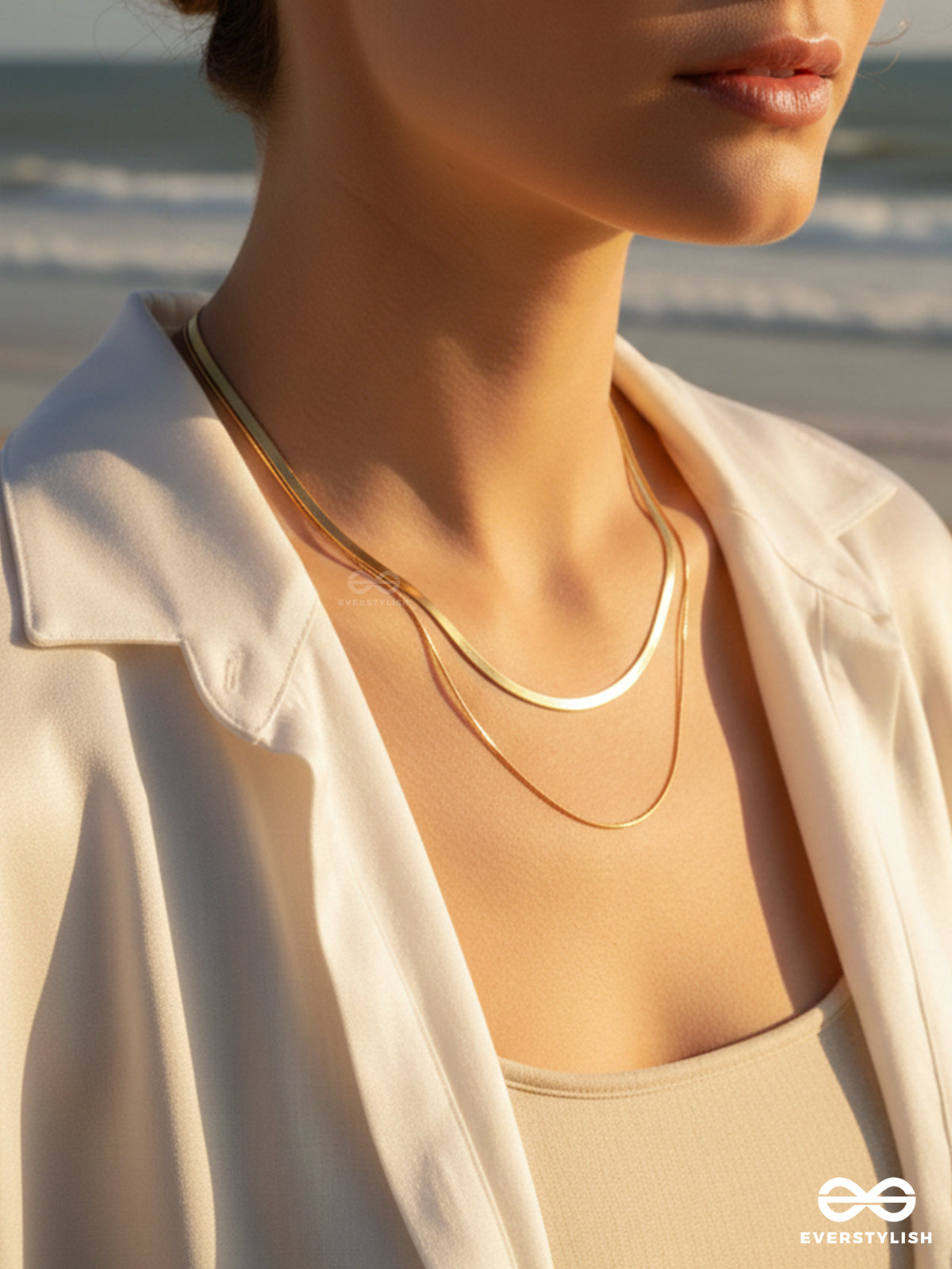 Giora Italia - Dualine Gold –  Stainless Steel 18K Gold Plated Anti-Tarnish Layered Necklace