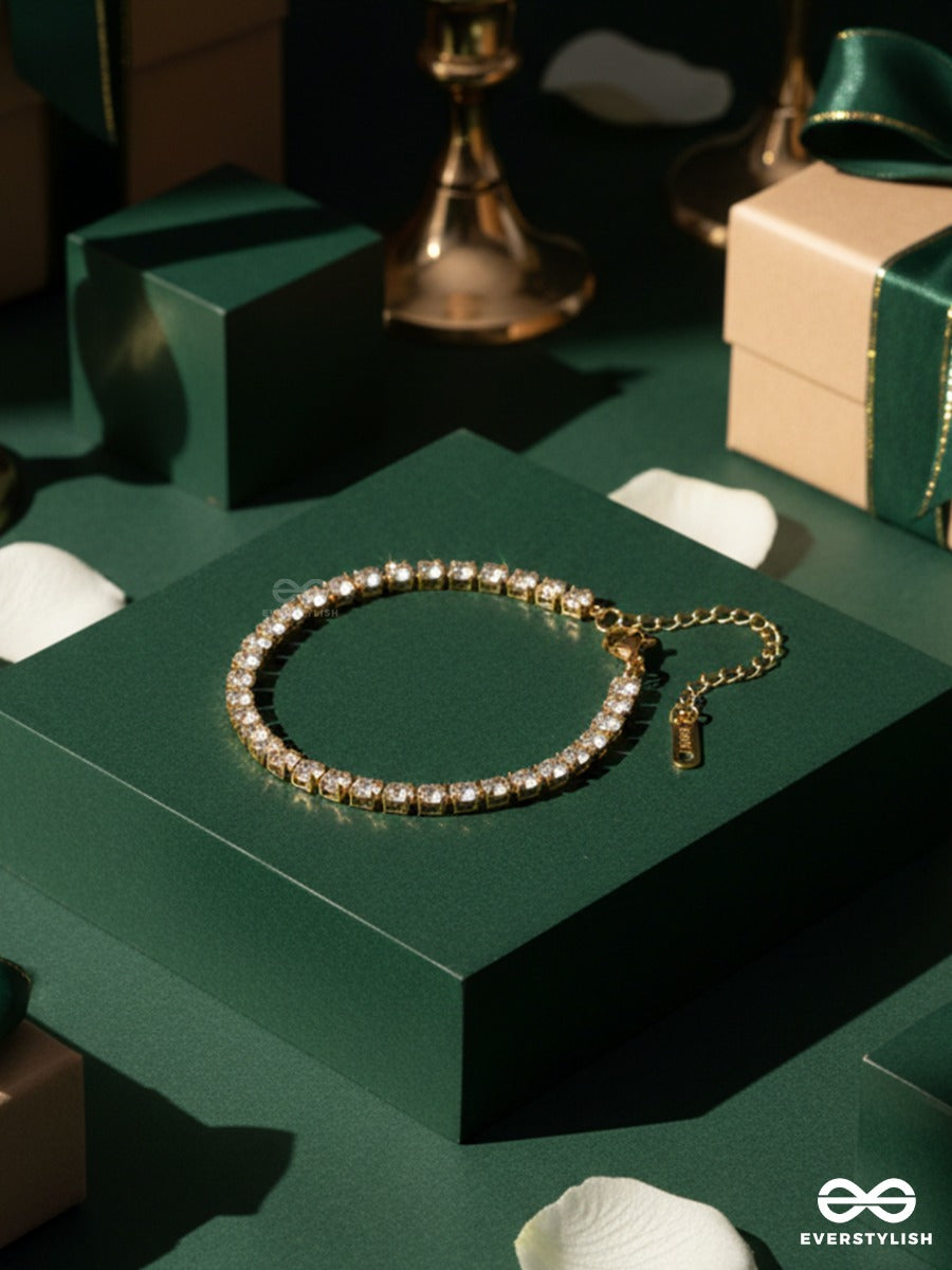 Giora Italia - The Luminous Glow -  Stainless Steel 18K Gold Plated Anti-Tarnish Tennis Bracelet