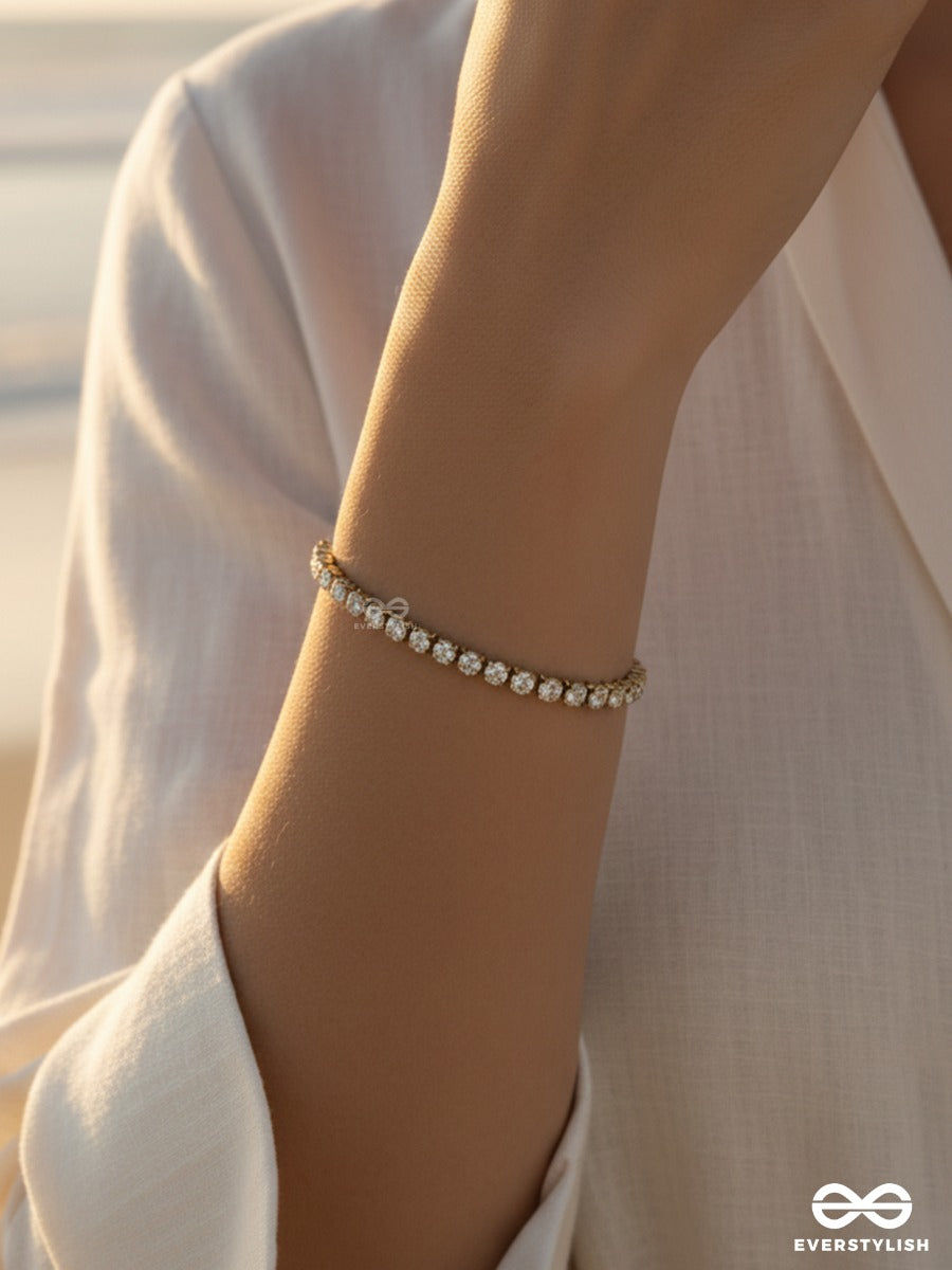 Giora Italia - The Luminous Glow -  Stainless Steel 18K Gold Plated Anti-Tarnish Tennis Bracelet