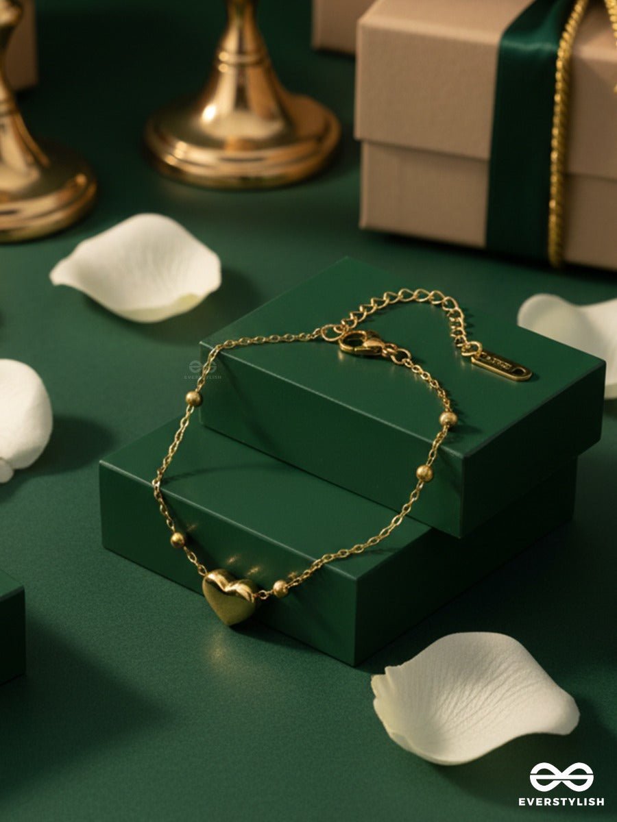 Giora Italia - The Forever Love – Stainless Steel 18K Gold Plated Anti-Tarnish Classic Heart Bracelet