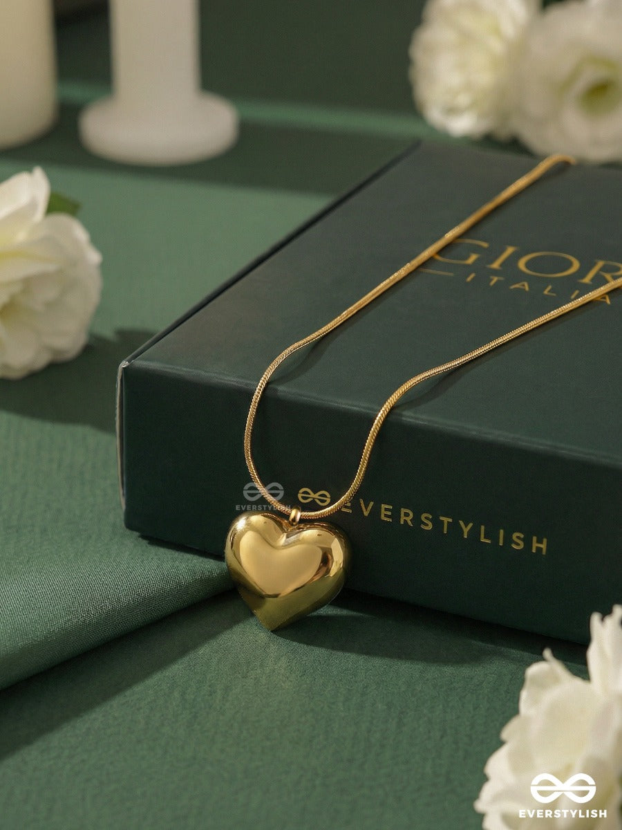 Giora Italia - Amore - Stainless Steel 18K Gold Plated Anti-Tarnish Heart Pendant Necklace
