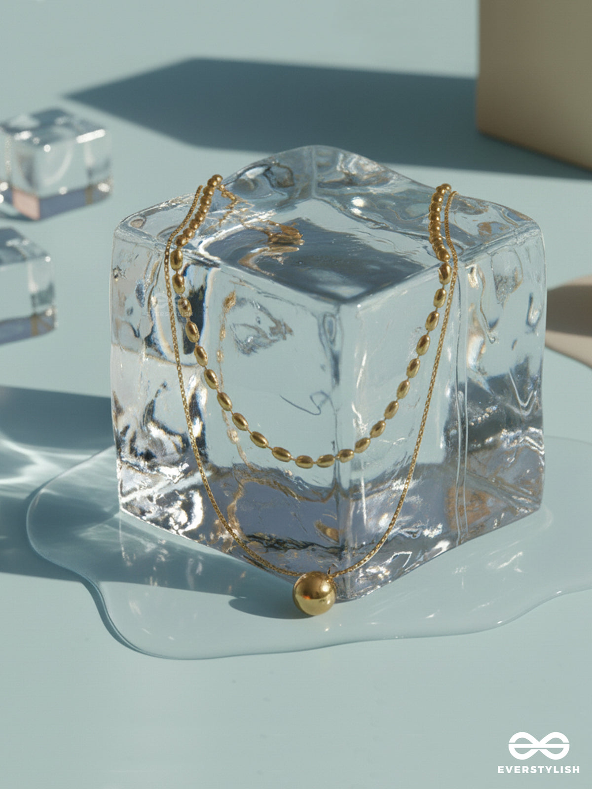 Giora Italia - Aurora Drop-  Stainless Steel 18K Gold Plated Anti-Tarnish Minimal Layered Necklace