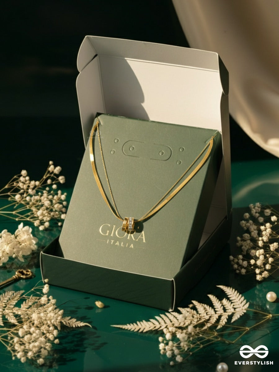 Giora Italia - The Twin Emphasis –  Stainless Steel 18K Gold Plated Anti-Tarnish Layered Necklace