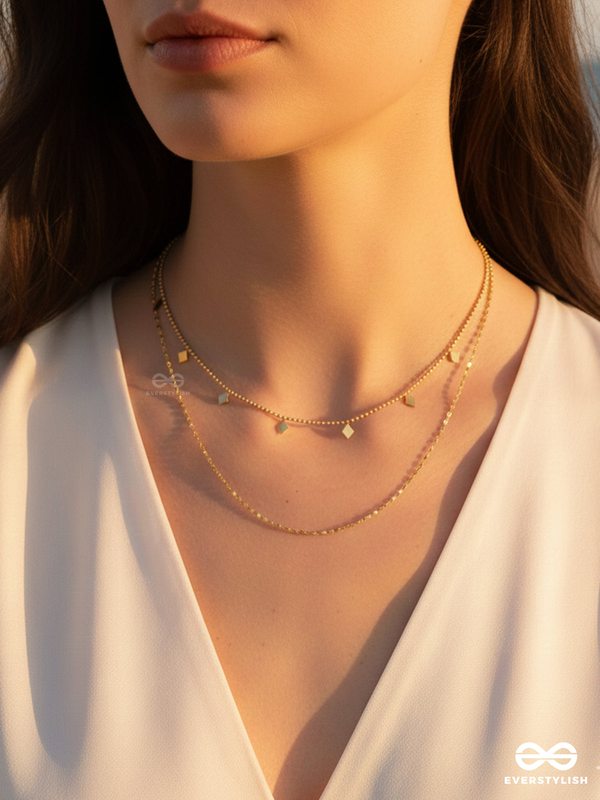 Giora Italia - Soléne –  Stainless Steel 18K Gold Plated Anti-Tarnish Necklace With Charms