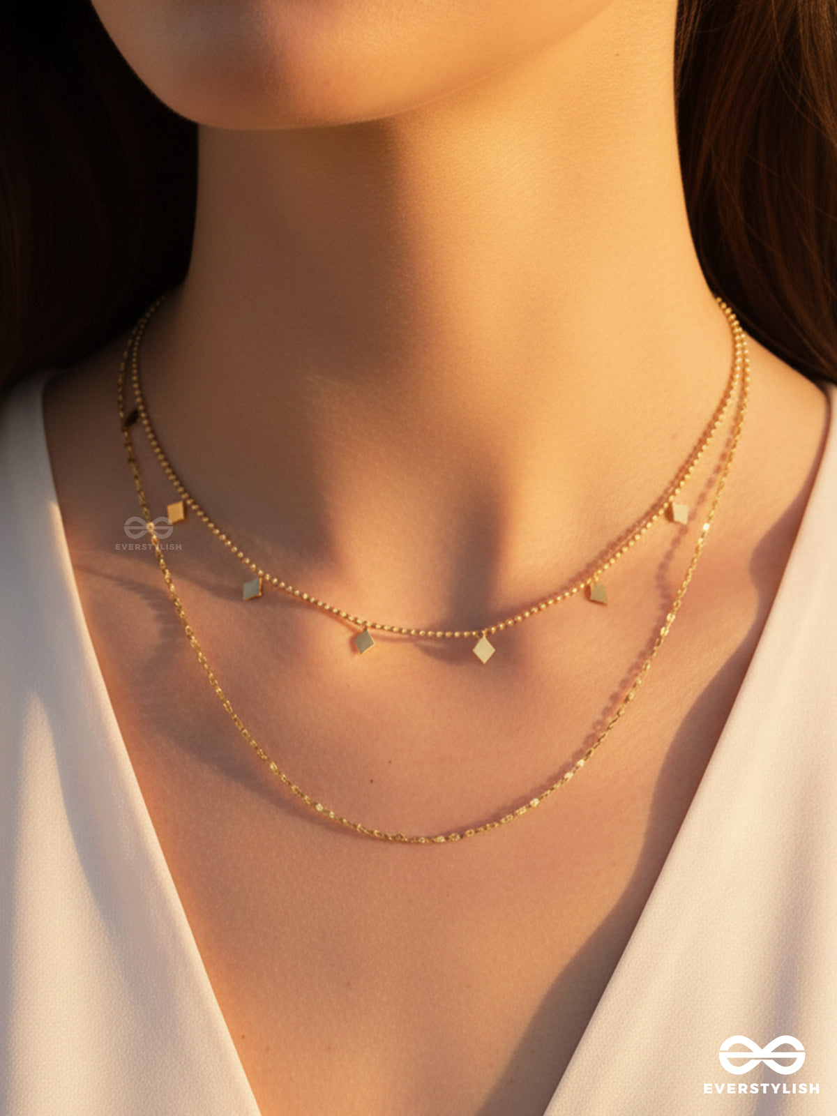 Giora Italia - Soléne –  Stainless Steel 18K Gold Plated Anti-Tarnish Necklace With Charms
