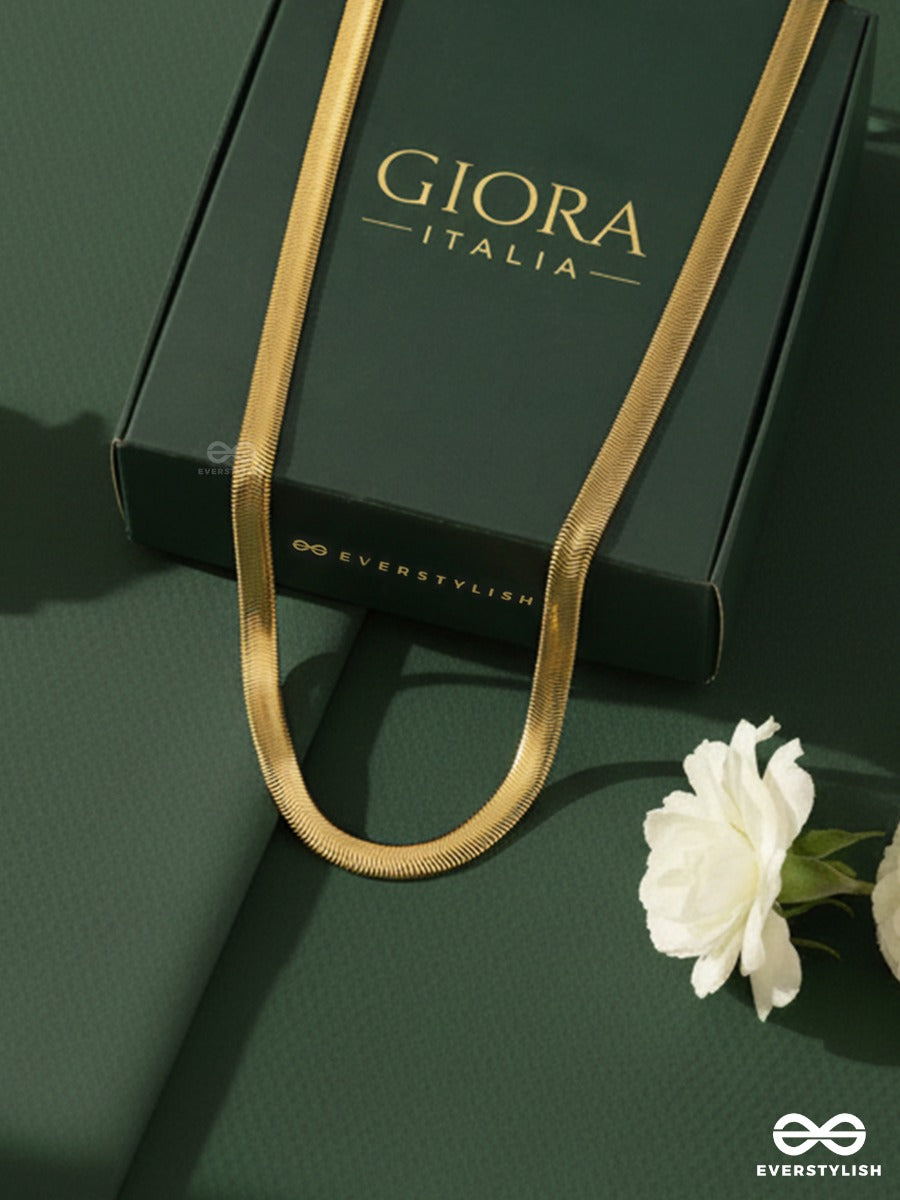 Giora Italia - The Golden Armour –  Stainless Steel 18K Gold Plated Anti-Tarnish Chain Necklace