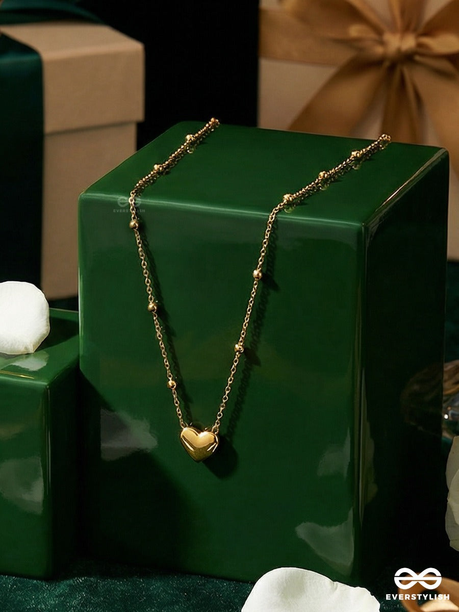 Giora Italia - Aurel Love – Stainless Steel 18K Gold Plated Anti-Tarnish Minimal Heart Necklace