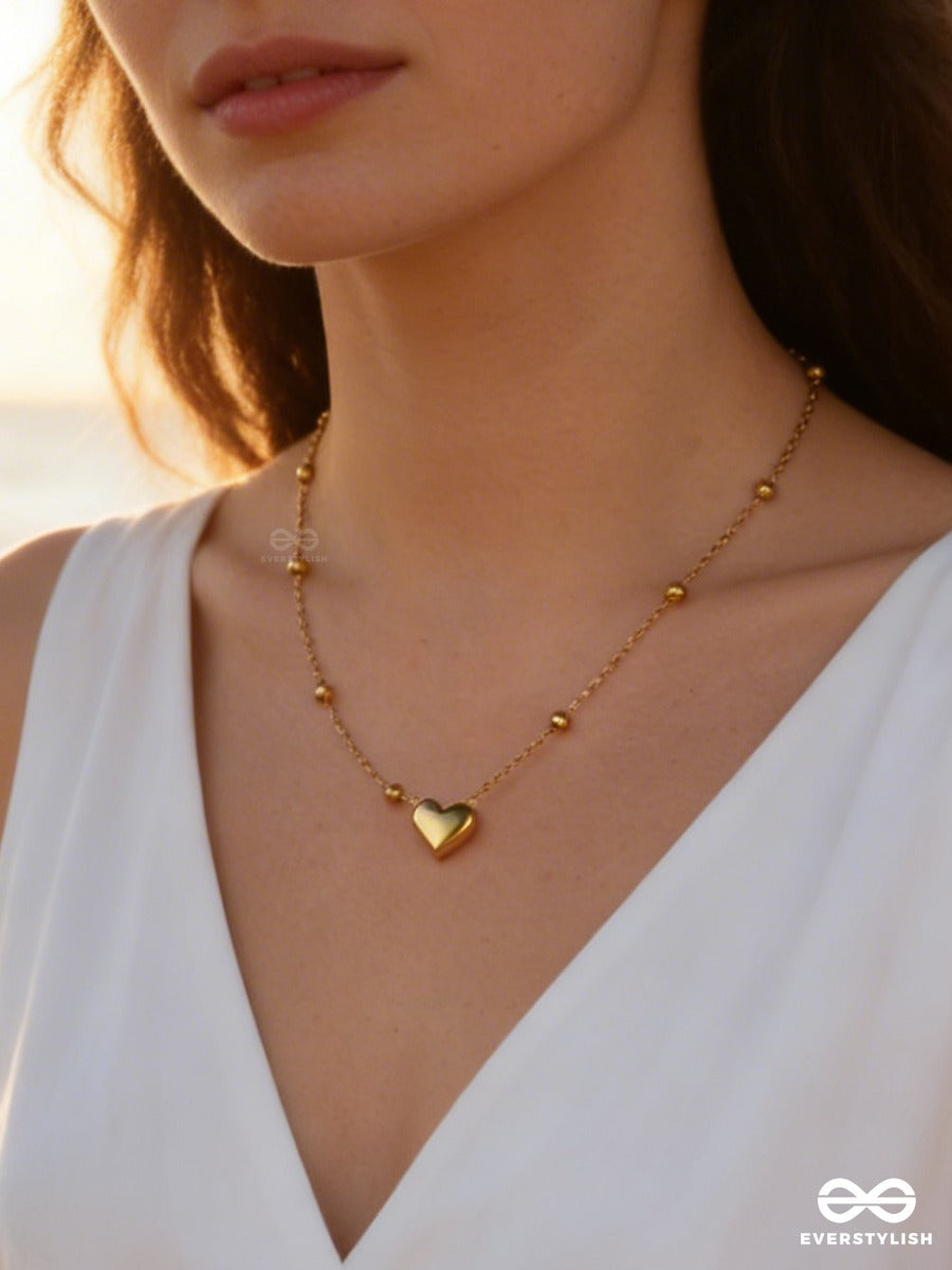 Giora Italia - Aurel Love – Stainless Steel 18K Gold Plated Anti-Tarnish Minimal Heart Necklace