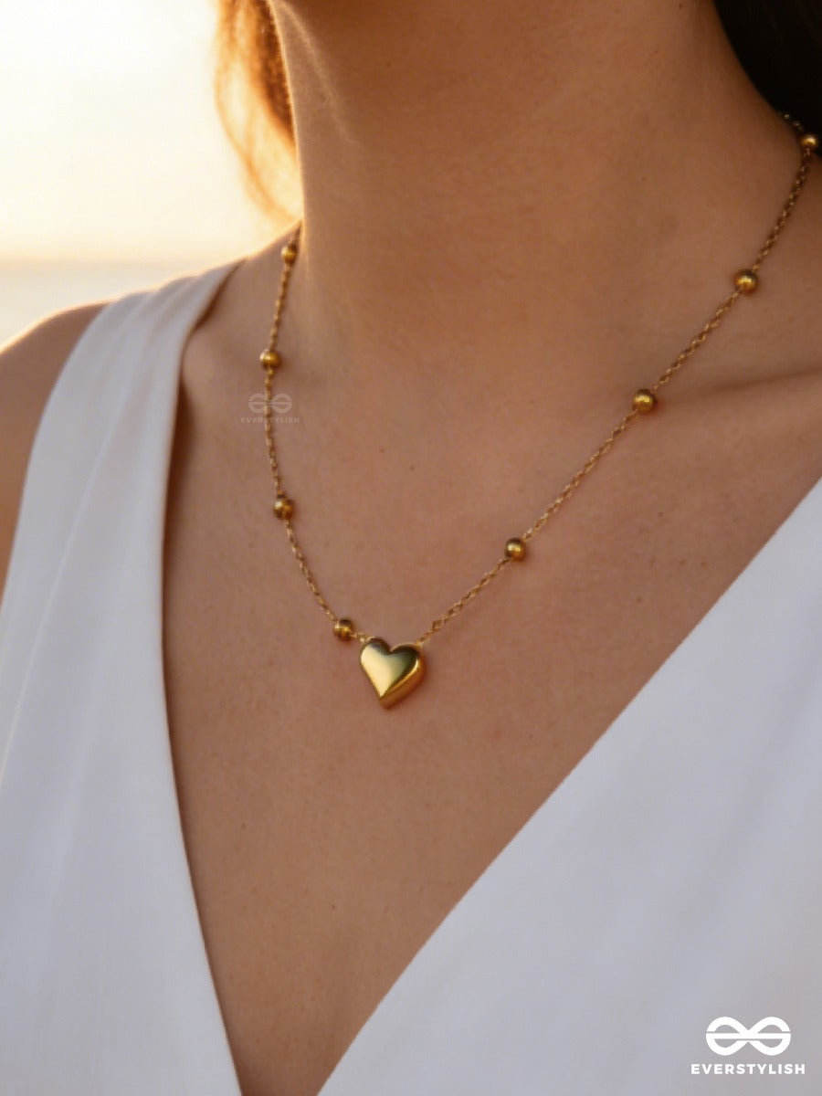 Giora Italia - Aurel Love – Stainless Steel 18K Gold Plated Anti-Tarnish Minimal Heart Necklace