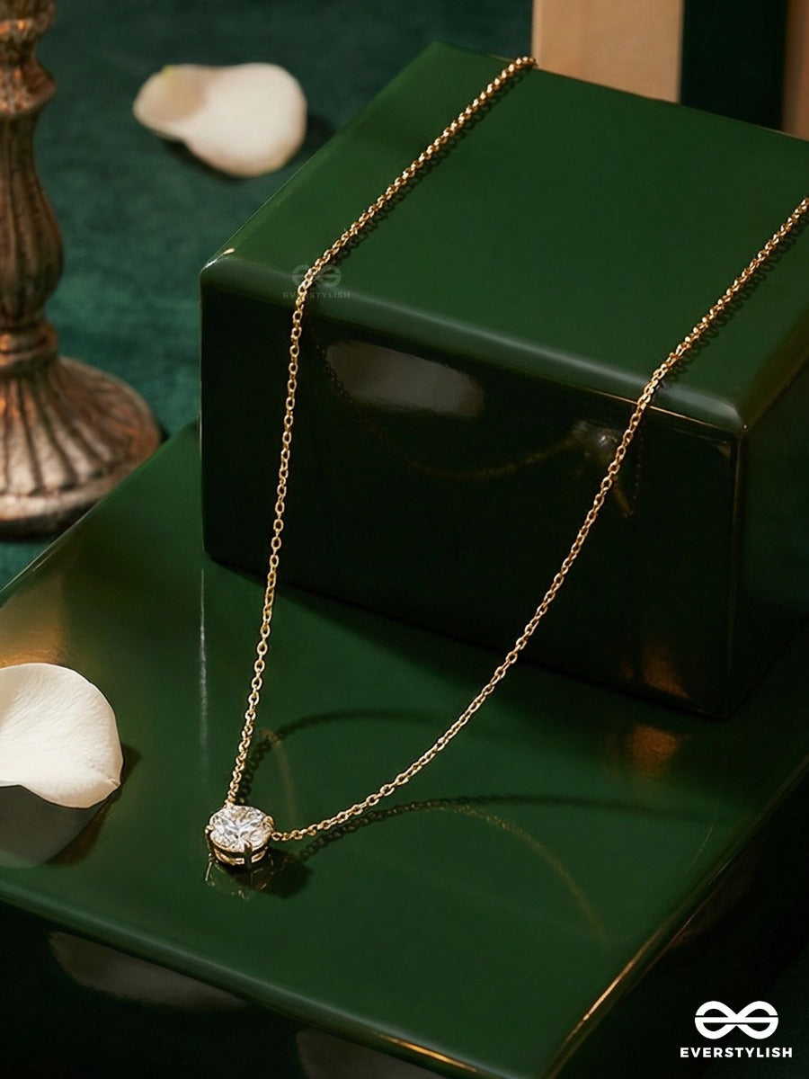 Giora Italia - Velora Shine – Stainless Steel 18K Gold Plated Anti-Tarnish Cubic Zirconia Stone Pendant Necklace