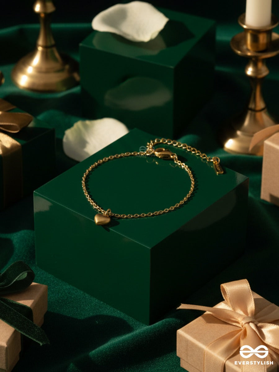 Giora Italia - Heartmuse – Stainless Steel 18K Gold Plated Anti-Tarnish Everyday Heart Chain Bracelet