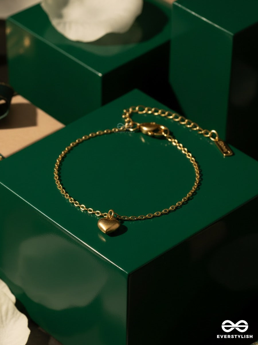 Giora Italia - Heartmuse – Stainless Steel 18K Gold Plated Anti-Tarnish Everyday Heart Chain Bracelet