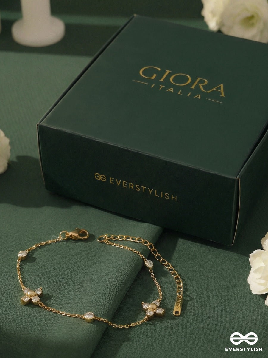 Giora Italia - Dewy Glow – Stainless Steel 18K Gold Plated Anti-Tarnish Minimal Chain Bracelet