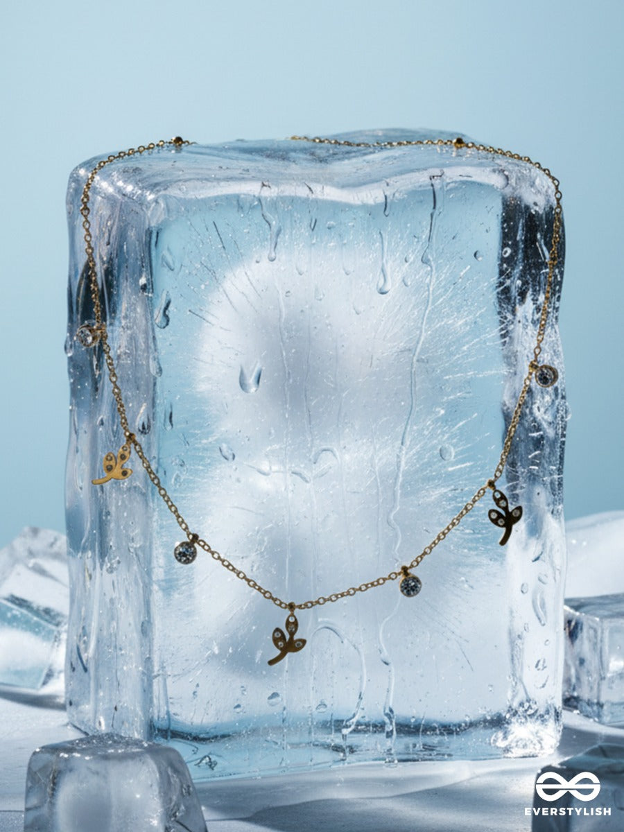 Giora Italia - Fleur Flicker – Stainless Steel 18K Gold Plated Anti-Tarnish Flower Charm Necklace