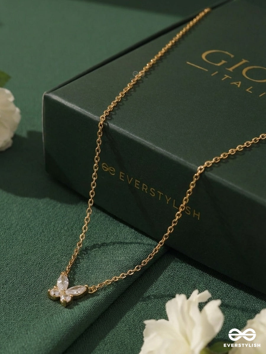 Giora Italia - Twinkle Tie – Stainless Steel 18K Gold Plated Anti-Tarnish Butterfly Necklace