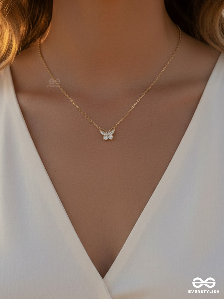 Giora Italia - Twinkle Tie – Stainless Steel 18K Gold Plated Anti-Tarnish Butterfly Necklace