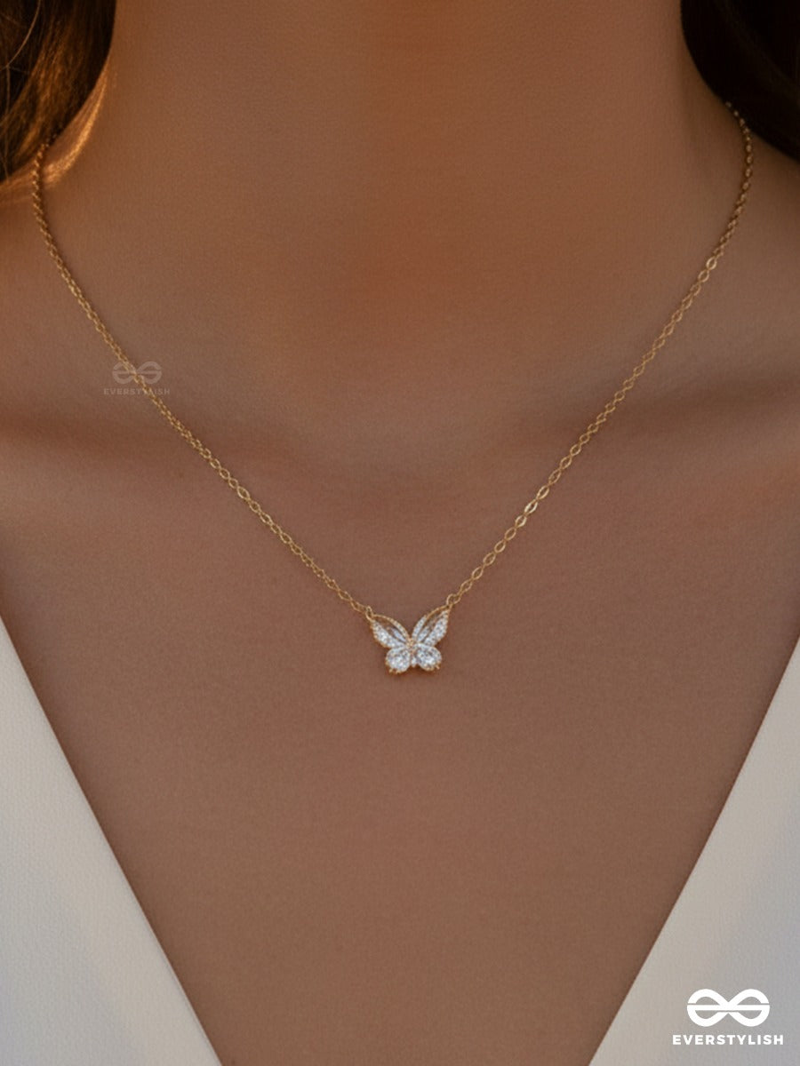 Giora Italia - Twinkle Tie – Stainless Steel 18K Gold Plated Anti-Tarnish Butterfly Necklace