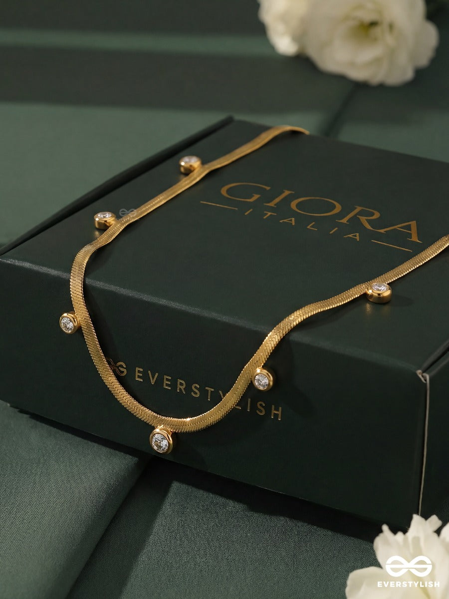 Giora Italia - Ravelin Flow – Stainless Steel 18K Gold Plated Anti-Tarnish Detail Neckpiece