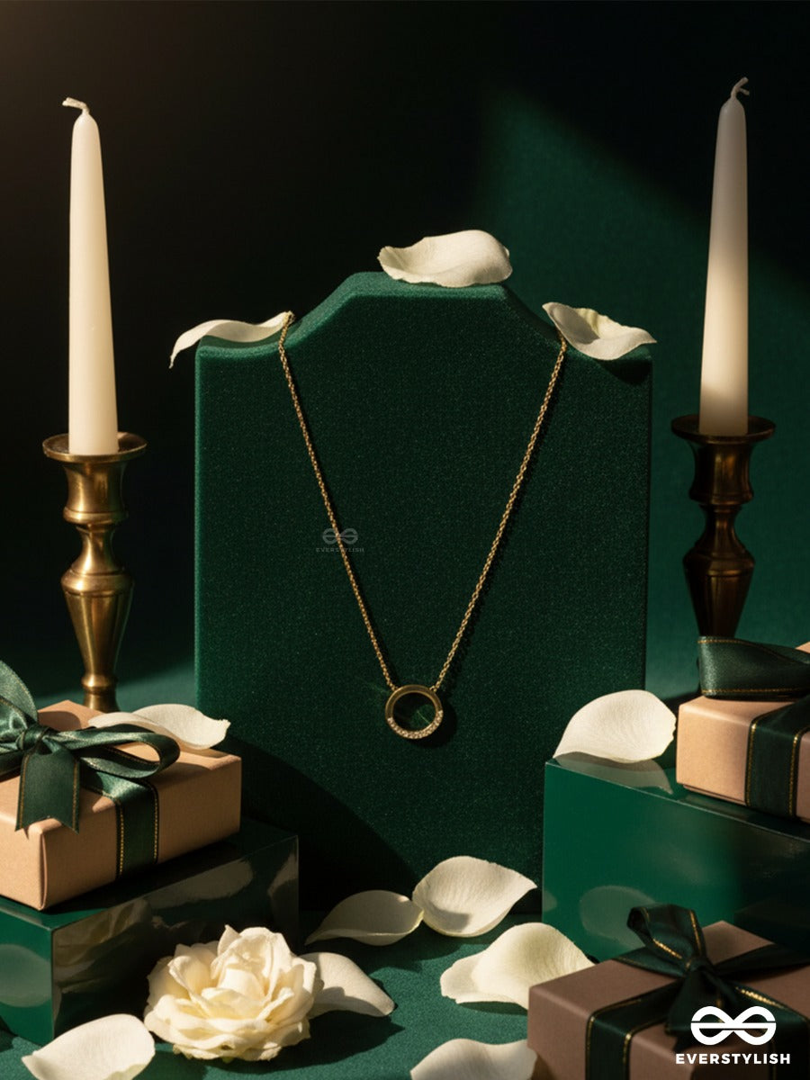 Giora Italia - Zenith Arc – Stainless Steel 18K Gold Plated Anti-Tarnish Minimal Geometric Necklace