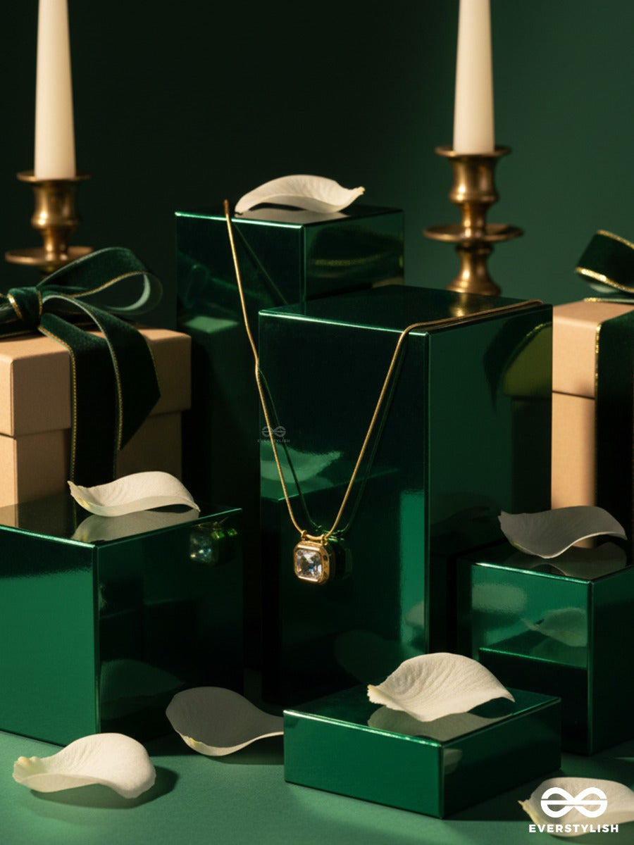Giora Italia - Prisma Core – Stainless Steel 18K Gold Plated Anti-Tarnish Stone Pendant Necklace