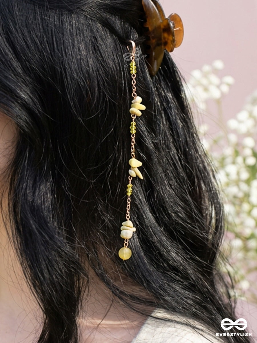 Sunkissed Shells – Hair Clip Set Of 2 With Natural Shell Chips And Gold Chains