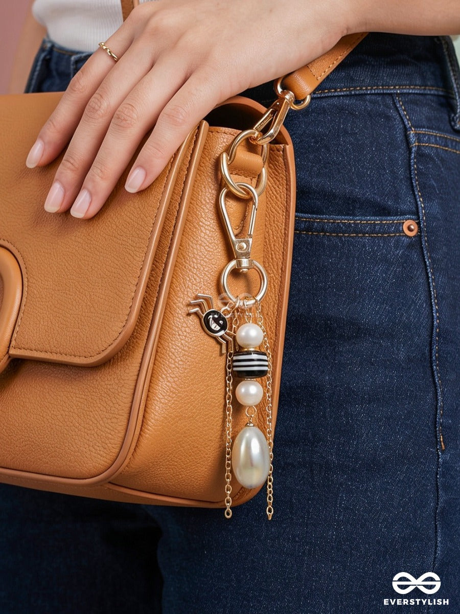 Creepy Cute – Spooky Bag Charm With Pearl And Spider Details