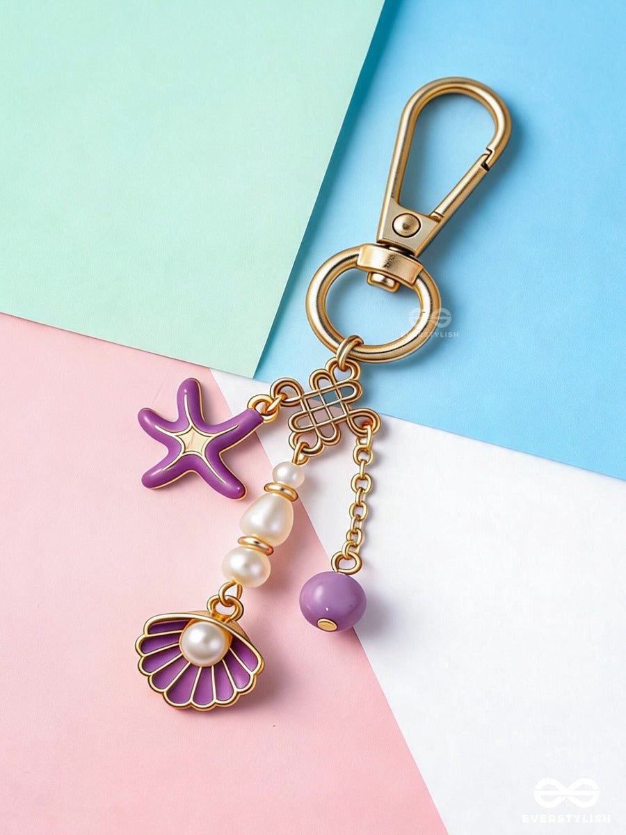 Salty Kisses – Ocean Bag Charm With Starfish And Shell Details