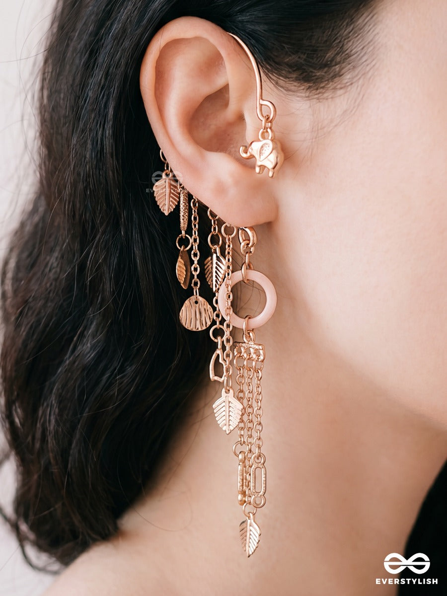Treasure Hunt – Ocean Charm Cascade Golden Earcuff