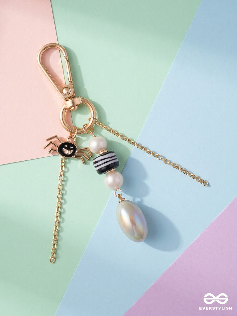 Creepy Cute – Spooky Bag Charm With Pearl And Spider Details