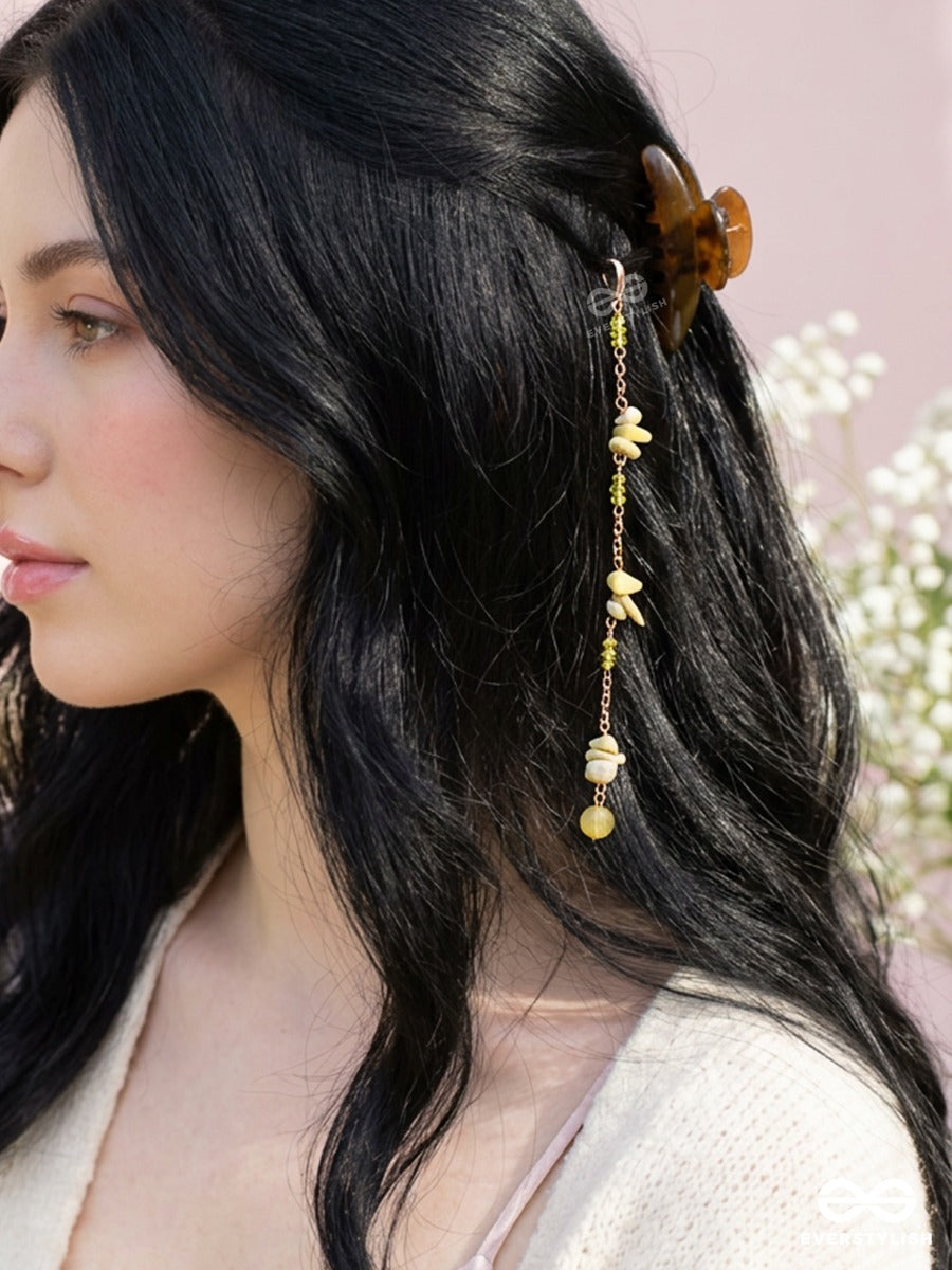 Sunkissed Shells – Hair Clip Set Of 2 With Natural Shell Chips And Gold Chains
