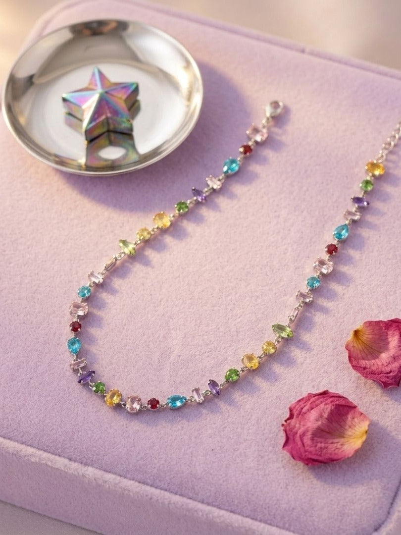 Rainbow Sprinkle - Multicolour Beaded Necklace With Dainty Details