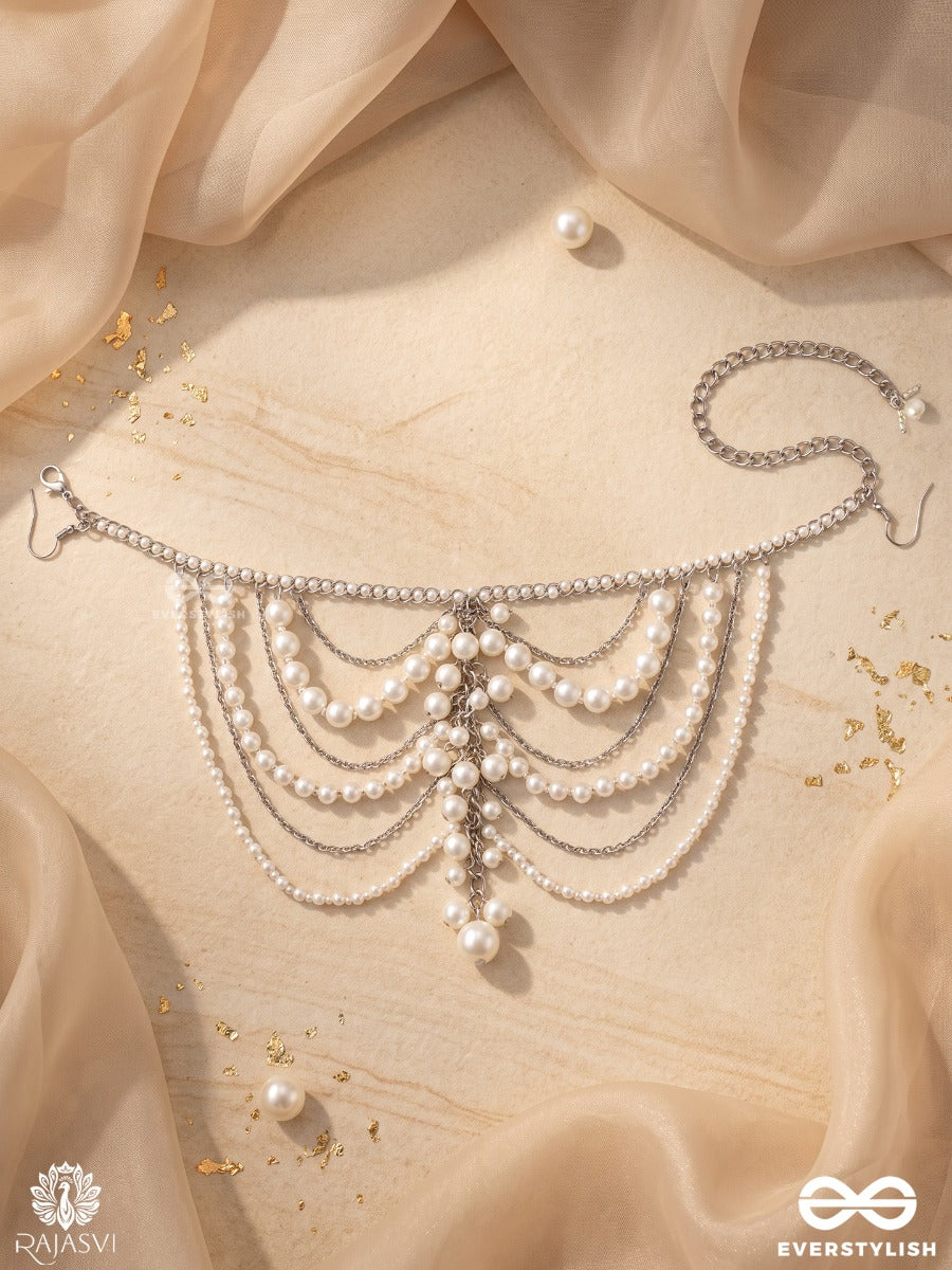 Muktalaya – Oxidised 4-In-1 Multipurpose Layered Chain With Pearl Strands