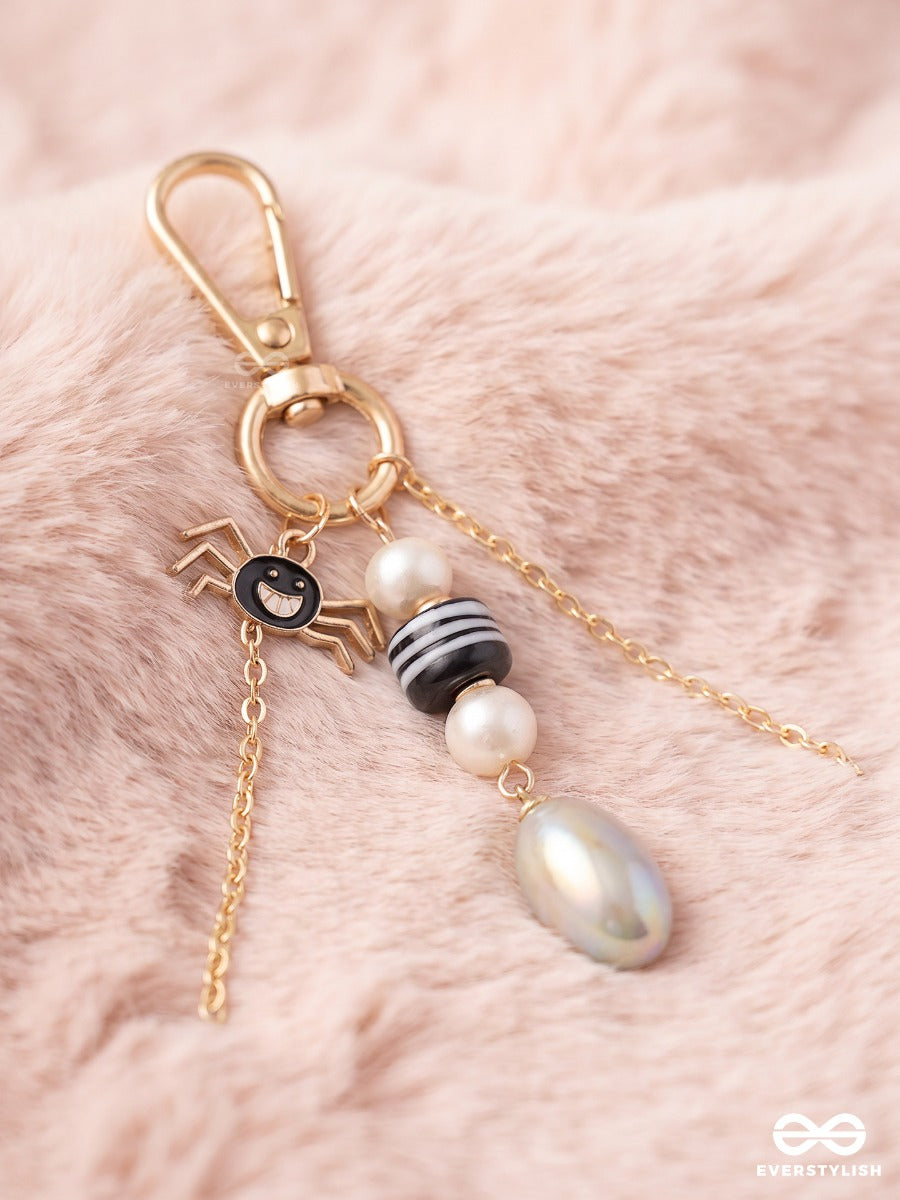 Creepy Cute – Spooky Bag Charm With Pearl And Spider Details