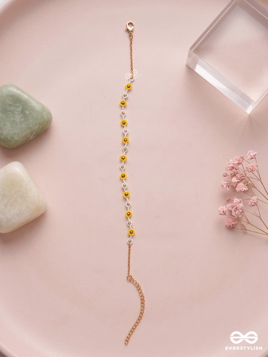 Butterbloom – Delicate Yellow Floral Choker With Dainty Gold-Tone Accents