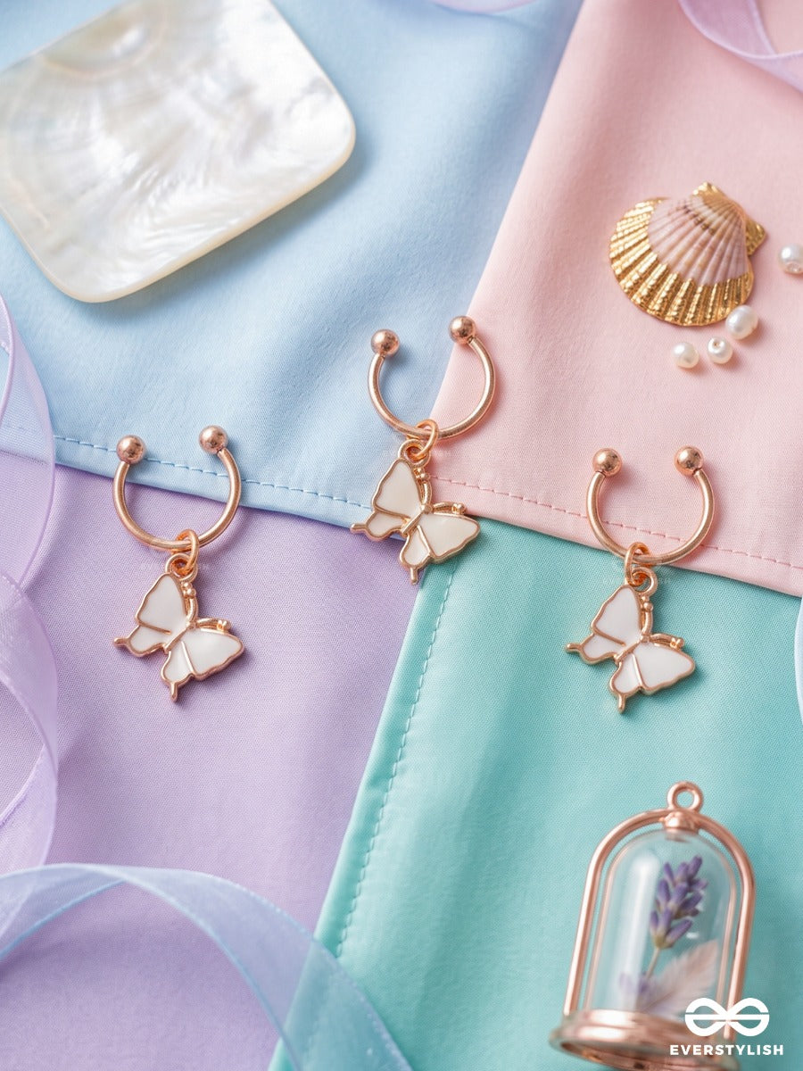 Butter Babe – Gold-Tone Hair Accessory Set Of 3 With Butterfly Charms