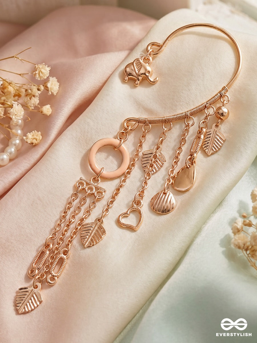 Treasure Hunt – Ocean Charm Cascade Golden Earcuff