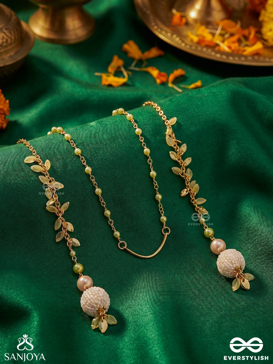 Rosé Whisper – Delicate Face Let With Freshwater Pearls, Floral Links And Blush Bead Drops