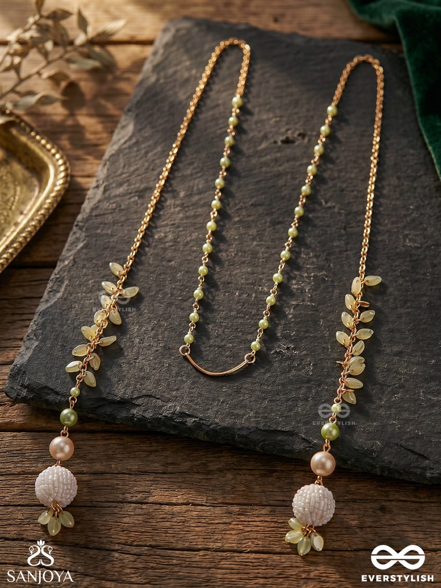 Rosé Whisper – Delicate Face Let With Freshwater Pearls, Floral Links And Blush Bead Drops