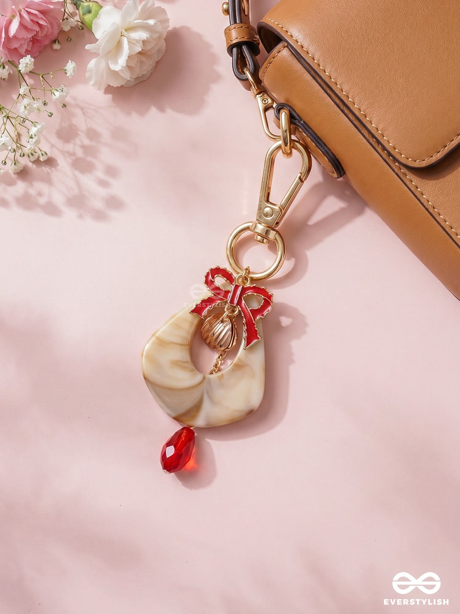 Bow Down – Coquette Bag Charm With Red Accents