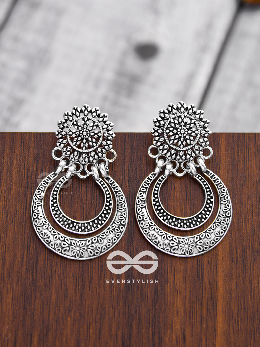 Magnificently Mysterious Floral Motif Earrings