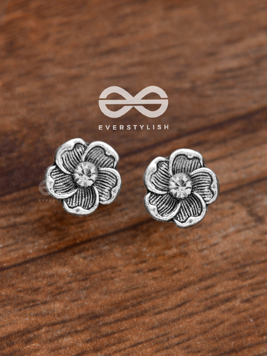 The Dreamy Floral Motif Studs - Tiny Trinket Earrings