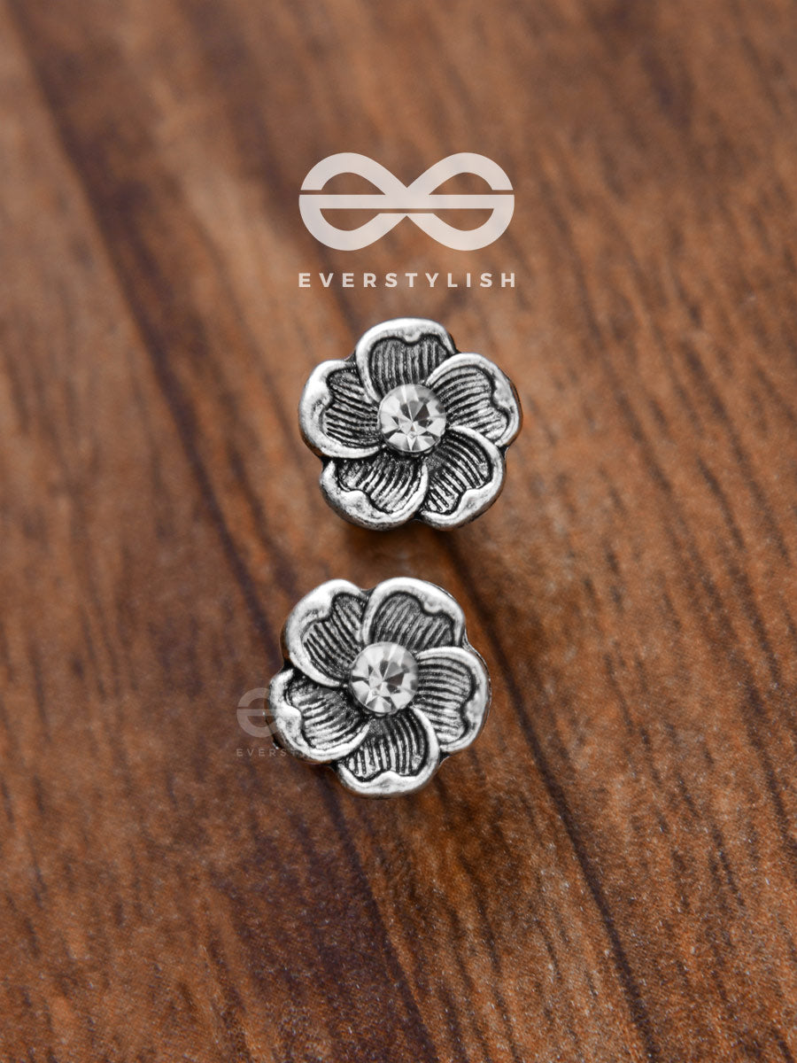 The Dreamy Floral Motif Studs - Tiny Trinket Earrings