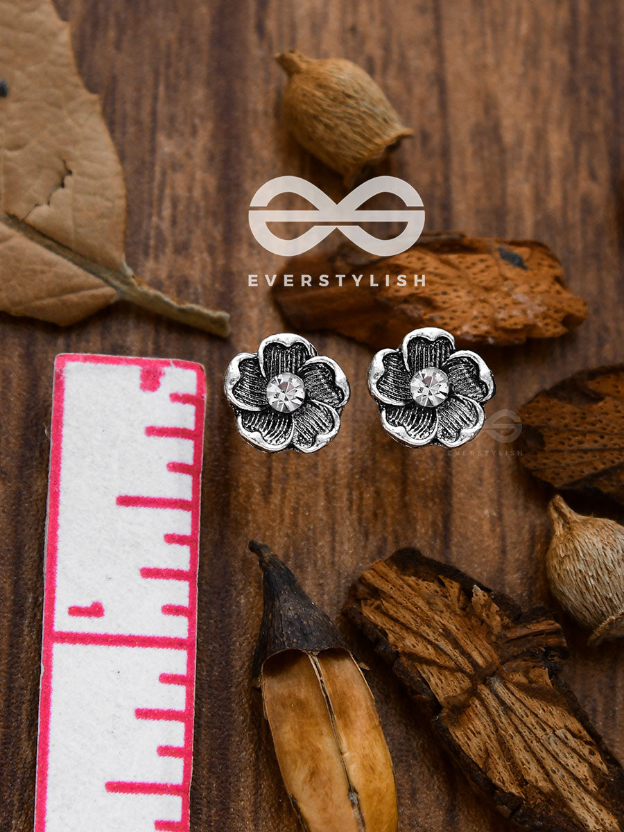 The Dreamy Floral Motif Studs - Tiny Trinket Earrings