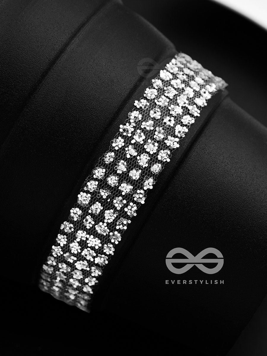 Shimmer On My Neck - Statement Silver Choker