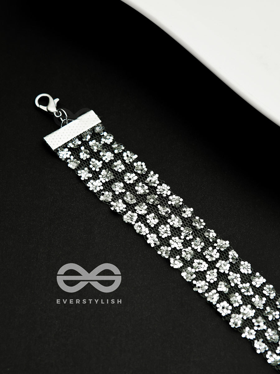 Shimmer On My Neck - Statement Silver Choker