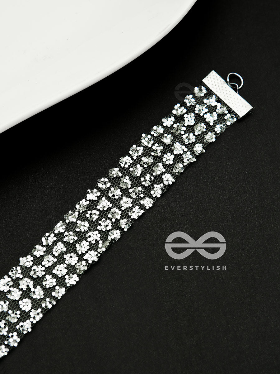 Shimmer On My Neck - Statement Silver Choker