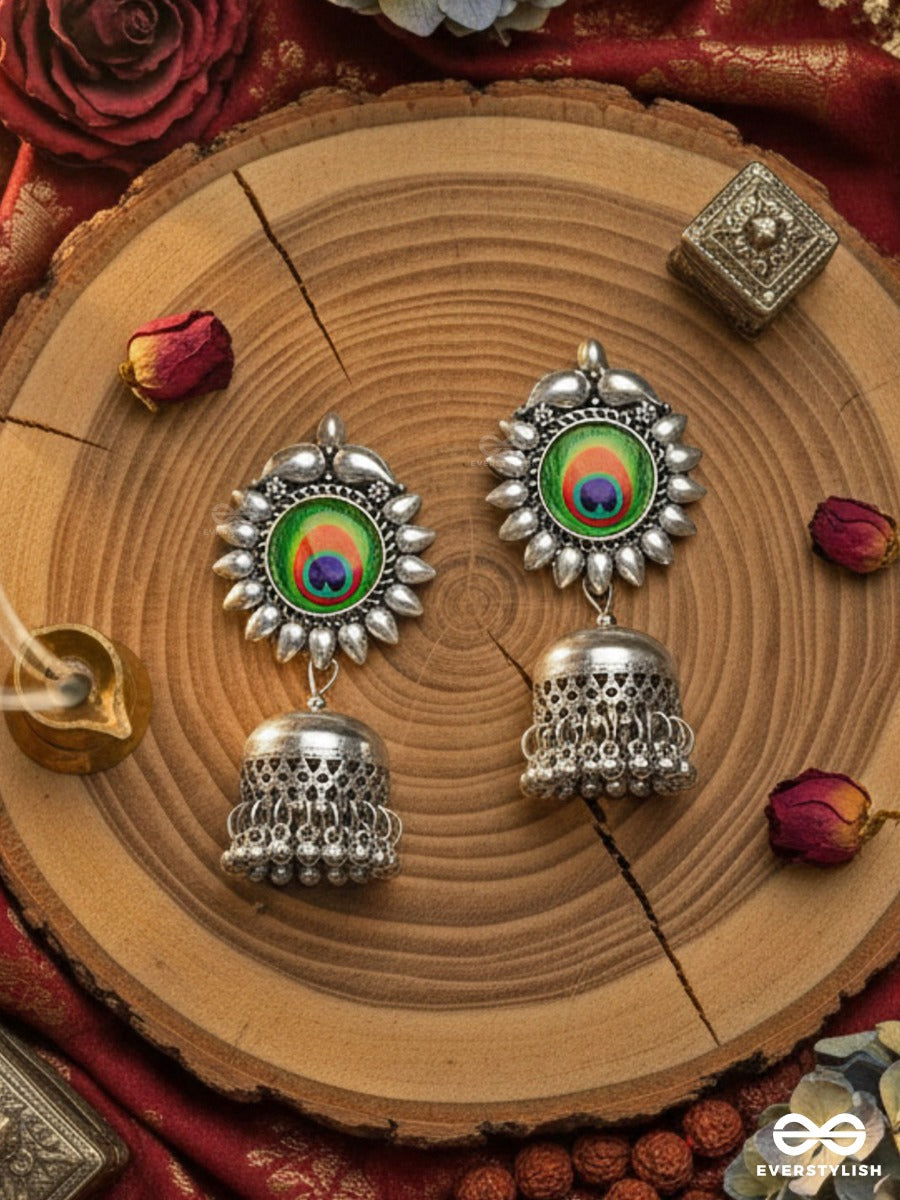 The Artsy Peacocks - Oxidised Boho Jhumkis