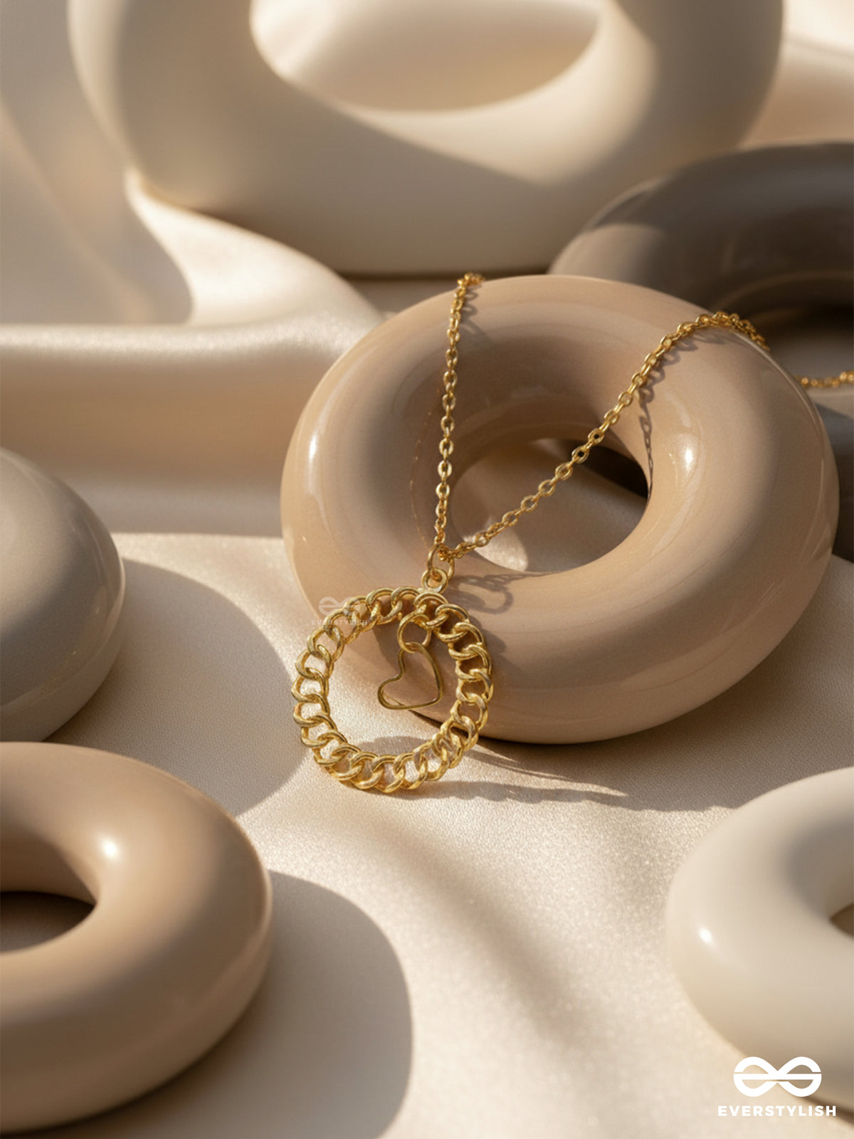 My Locked Up Heart - Golden Statement Neckpiece With Anti-Tarnish Coating
