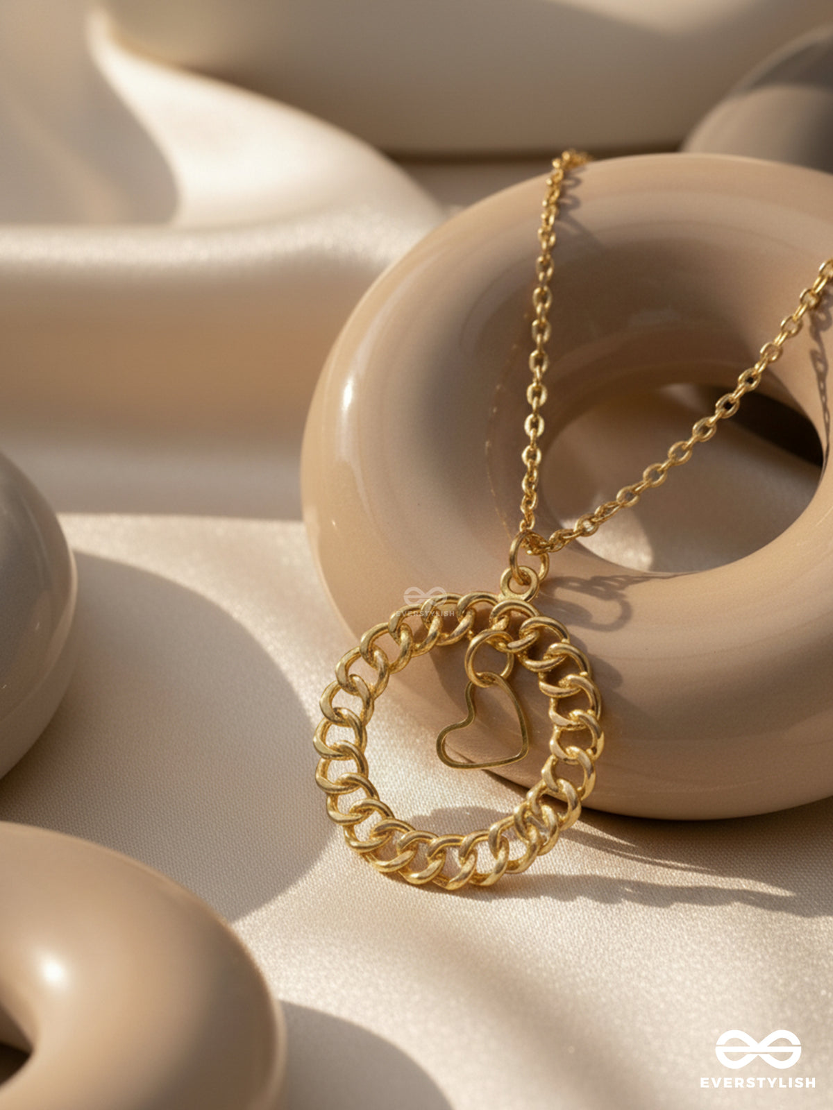 My Locked Up Heart - Golden Statement Neckpiece With Anti-Tarnish Coating