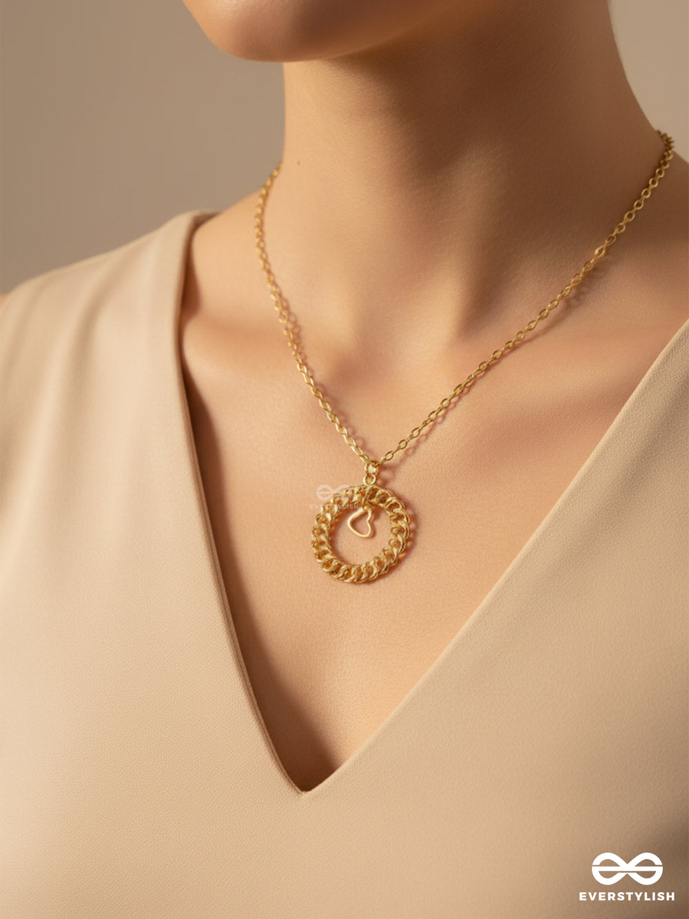 My Locked Up Heart - Golden Statement Neckpiece With Anti-Tarnish Coating